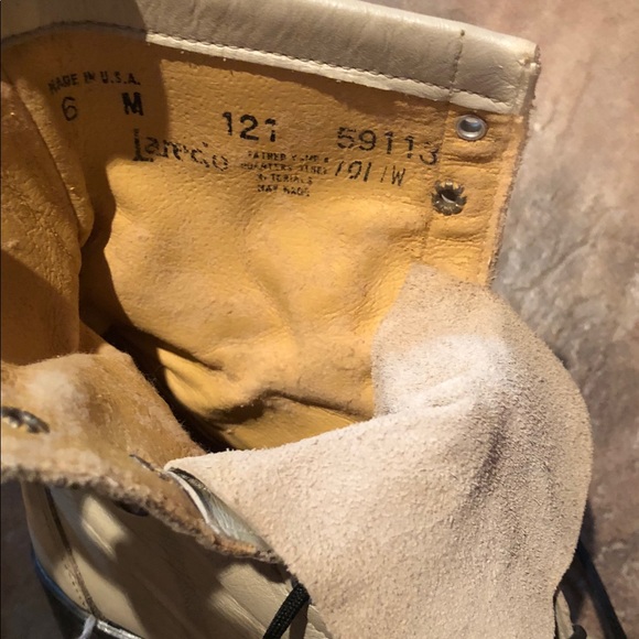 Vintage Laredo Lace up Granny Leather Boots Sz 6 - Picture 6 of 8